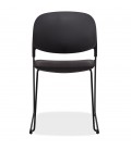 Chaise PILA noire avec assise résine synthétique et structure métal - 
