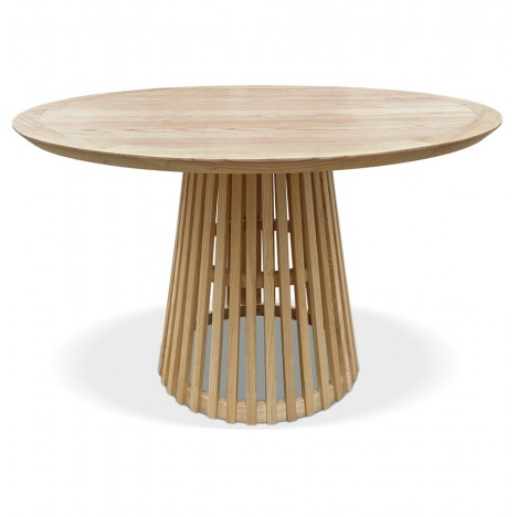 Table à manger ronde PERI en bois naturel diam. 120 cm - 