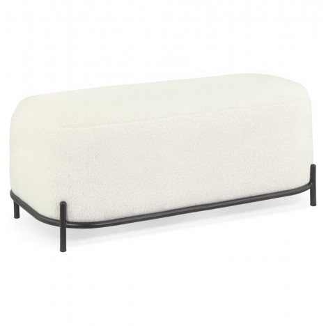 Banquette design ORSO BENCH en tissu bouloché beige - 