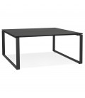 Table de réunion ou bureau bench BAKUS SQUARE noir 140x140 cm - 