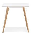 Petite table à diner GENIUS en bois finiton blanche 80x80 cm - 