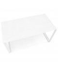 Bureau droit design BAKUS en verre et métal blanc 160x80 cm - 