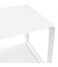 Bureau droit design BAKUS en verre et métal blanc 160x80 cm - 