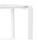 Bureau droit design BAKUS en verre et métal blanc 160x80 cm - 