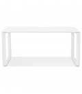 Bureau droit design BAKUS en bois et métal blanc 160x80 cm - 