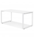 Bureau droit design BAKUS en bois et métal blanc 160x80 cm - 