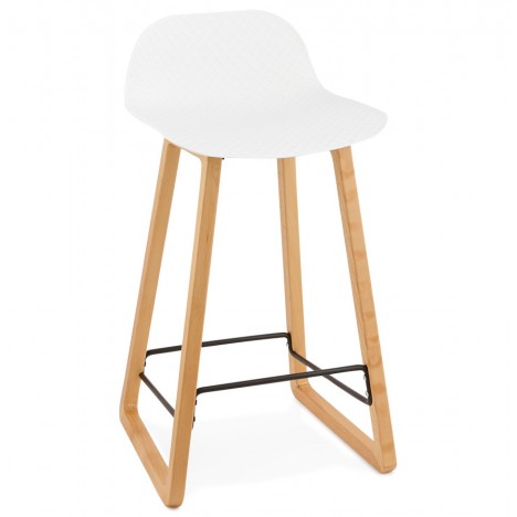 Tabouret snack mi-hauteur MAKI MINI blanc style scandinave - 