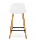 Tabouret snack mi-hauteur MAKI MINI blanc style scandinave - 
