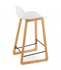 Tabouret snack mi-hauteur MAKI MINI blanc style scandinave - 