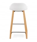 Tabouret snack mi-hauteur MAKI MINI blanc style scandinave - 