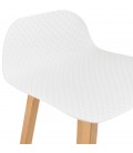 Tabouret snack mi-hauteur MAKI MINI blanc style scandinave - 