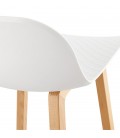 Tabouret snack mi-hauteur MAKI MINI blanc style scandinave - 