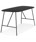 Petite table bureau FIONA en bois finition Chêne noir - 