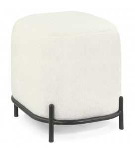 Pouf ORSO ONE en tissu bouloché beige