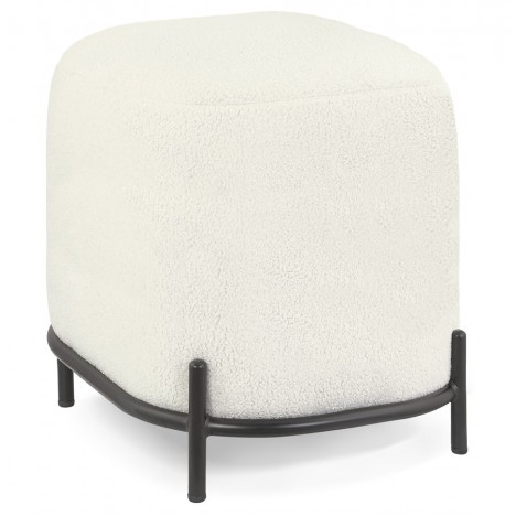 Pouf ORSO ONE en tissu bouloché beige - 