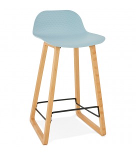 Tabouret snack mi-hauteur MAKI MINI bleu style scandinave