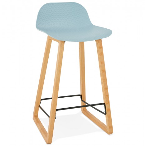 Tabouret snack mi-hauteur MAKI MINI bleu style scandinave - 