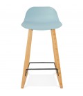 Tabouret snack mi-hauteur MAKI MINI bleu style scandinave - 