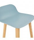 Tabouret snack mi-hauteur MAKI MINI bleu style scandinave - 