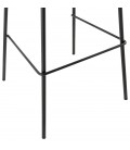 Tabouret de bar SPARK en velours noir et pieds en métal noir - 