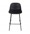 Tabouret snack mi-hauteur GRANO MINI noir intérieur ou extérieur - 