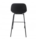 Tabouret snack mi-hauteur GRANO MINI noir intérieur ou extérieur - 