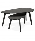 Tables gigognes design STOKOLM en bois noir - 