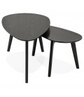 Tables gigognes design STOKOLM en bois noir - 