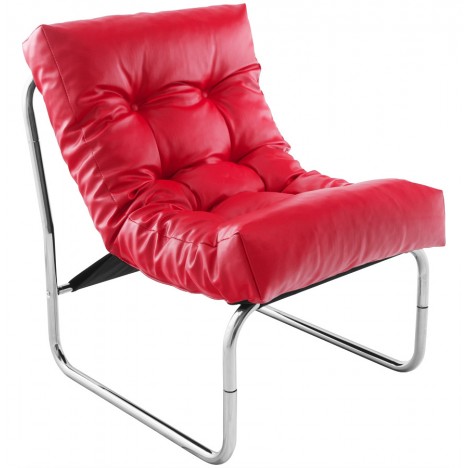 Fauteuil lounge LOFT rouge - 