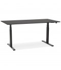 Bureau assis debout électrique TRONIK noir 140x70 cm - 