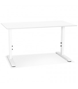 Bureau réglable en hauteur OSMOSE blanc 140x70 cm