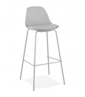 Tabouret de bar COOKIE gris style industriel