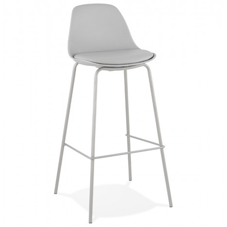 Tabouret de bar COOKIE gris style industriel - 