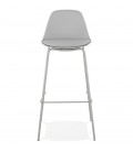 Tabouret de bar COOKIE gris style industriel - 