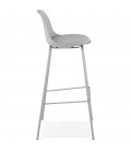 Tabouret de bar COOKIE gris style industriel - 