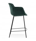 Tabouret snack mi-hauteur LARISSA MINI en velours vert - 