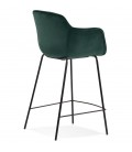 Tabouret snack mi-hauteur LARISSA MINI en velours vert - 