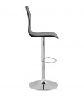 Tabouret de bar design ALTO en similicuir noir - 