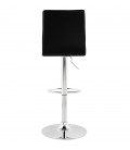 Tabouret de bar design ALTO en similicuir noir - 