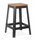 Tabouret snack mi-hauteur LIDYA MINI noir style industriel - 