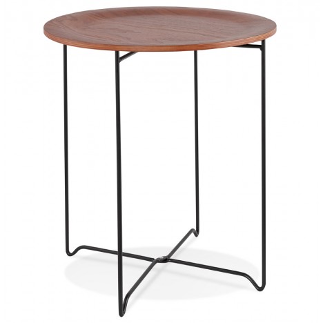 Table d'appoint design TSUNAMI noire style industriel - 