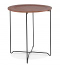 Table d'appoint design TSUNAMI noire style industriel - 