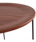 Table d'appoint design TSUNAMI noire style industriel - 