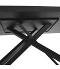 Table à diner design avec pied central en x WALABY en bois noir 200x100 cm - 