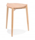 Tabouret bas empilable PINTADO en bois naturel - 