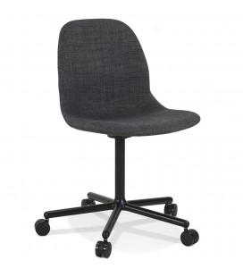 Chaise de bureau POLARIS gris foncé sur roulettes