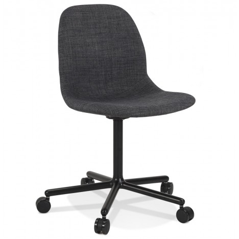 Chaise de bureau POLARIS gris foncé sur roulettes - 