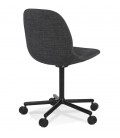 Chaise de bureau POLARIS gris foncé sur roulettes - 