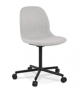 Chaise de bureau POLARIS gris clair sur roulettes