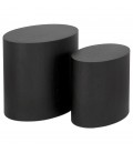 Set de 2 tables d'appoint SOKLE en bois noir - 